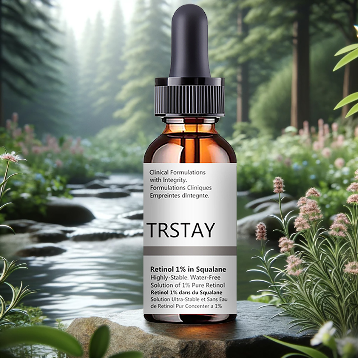 Silk Press Serum - squalane retinol essential oil, brightens and