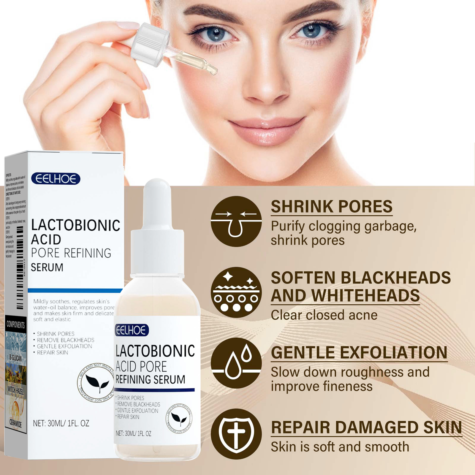 EELHOE Lactobionic Acid Pore S – Silk Press Serum Bewertung und Preis